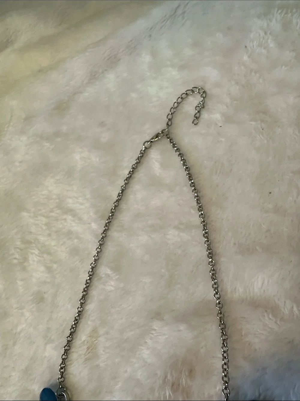 Vintage Blue Teardrop Bib Necklace